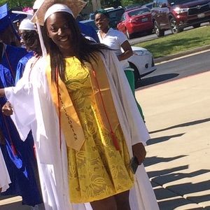 Two piece yellow skirt set size Small